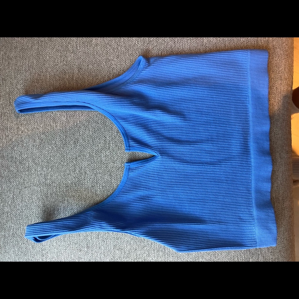 Blue crop tank